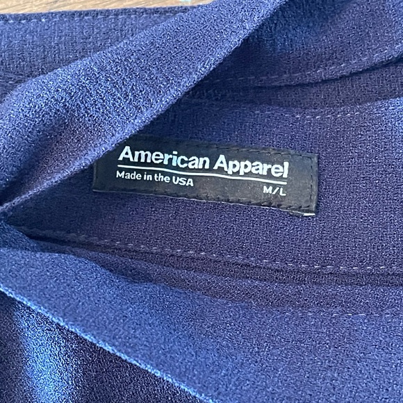 American Apparel Navy Wrap Swing Skirt - Picture 4 of 5